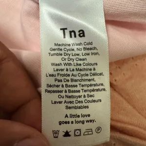 2053 | Tna Aritzia Cotton Long Sleeve Crew Neck Slim Fit Tee Pink Womens‎ XS thumbnail 6
