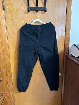 adidas Black Track Jogger Pants with Reflective Piping thumbnail 3
