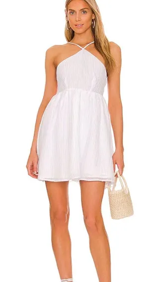 Revolve Jenny Mini Dress in White thumbnail 1