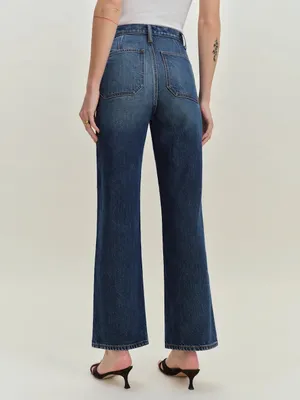 Reformation Alyssa Stretch High Rise Wide Leg Cropped Jeans thumbnail 2