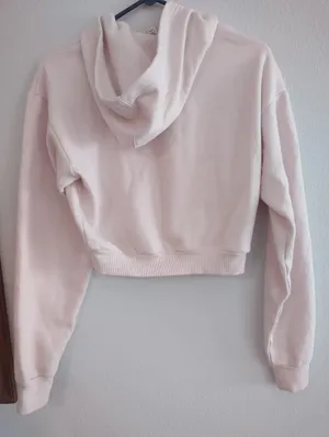 Skims Cotton Shruken Cropped Pink Hoodie Sweatshirt for Women thumbnail 6