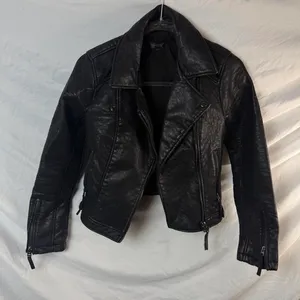 Topshop Leather Jacket Moto Black thumbnail 1