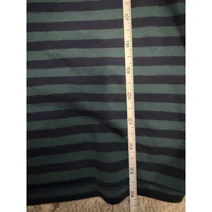 FAHERTY Turtleneck Top Green Navy Stripe Sz Small NEW thumbnail 5