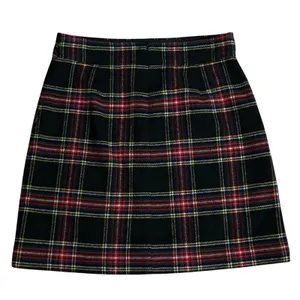 NEW J Crew Factory 6 Mini Skirt Plaid Wool Blend A Line A-Line Holiday BK386 thumbnail 2