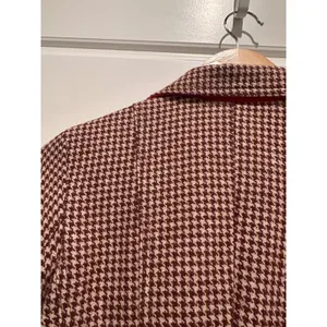 American‎ Eagle Houndstooth Wool Cropped Blazer Jacket Y2K Academia Preppy thumbnail 9