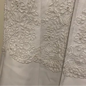 White Wedding Dress S Small Bust 32” Lace Tank Top Beaded Handmade Vintage READ thumbnail 14
