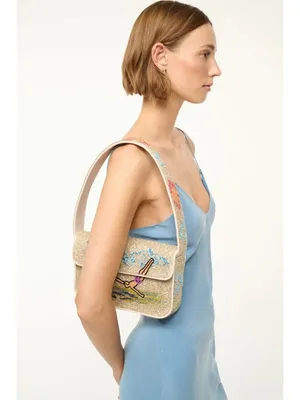NEW STAUD Tommy Divers Swimmers Beaded Shoulder Bag Rare Glass Bead NWT thumbnail 7