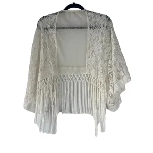 Miss Me Y2k‎ Women's Small White Cottage Western Kimono Coastal Cowgirl Top thumbnail 7