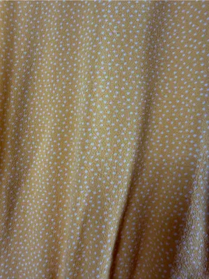 Vintage‎ Abercrombie & Fitch Yellow Micro Dot Faux Wrap Dress Romper Medium thumbnail 5