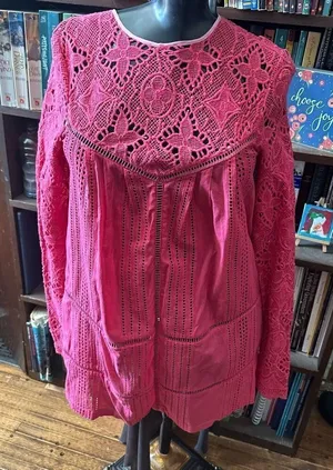 Greylin The Jetset Diaries barbiecore hot pink lace mini dress thumbnail 1