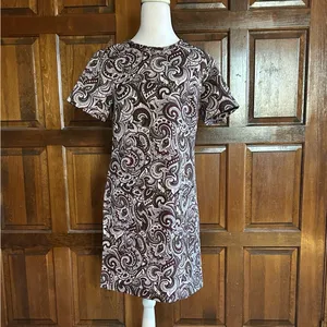 Michael‎ Kors Paisley Print Dress Women’s Size XS Short Sleeve A-Line Poly Crepe thumbnail 2
