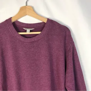 Orvis‎ Purple Fleece Lined Pullover Crewneck Sweatshirt M thumbnail 4