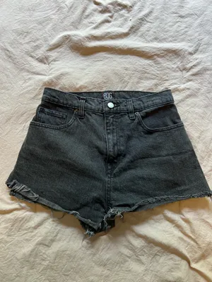 Urban Outfitters high rise black denim shorts thumbnail 3
