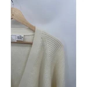 Just‎ For Women Cardigan Sweater Women 1X Cream Button Down Knit Chunky Academia thumbnail 4