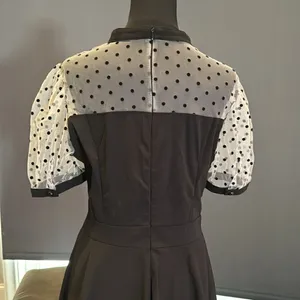Women’s Black with Polka Dot Dress 1950’s Retro Style Size L NEW thumbnail 5