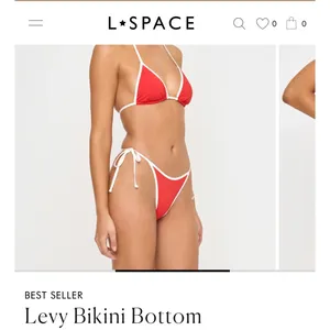 L Space Levy Bikini Bottom Bitsy Cut Cheeky Thong String Swim Bottoms Brown Sz L thumbnail 3