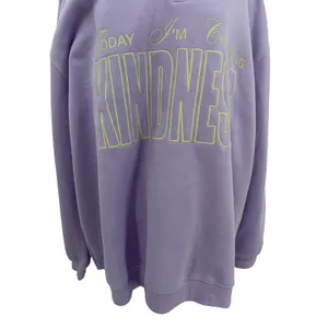 Mayfair Group Choose Kindness Quarter Zip Oversized Lavender‎ Sweatshirt XXL thumbnail 5