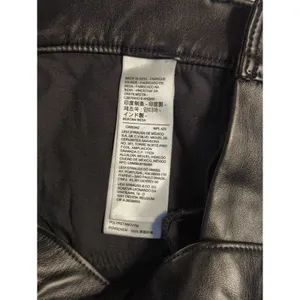 RTR Levi's Black Faux Leather Baggy Straight Pants Size 27 4 Solid black thumbnail 15