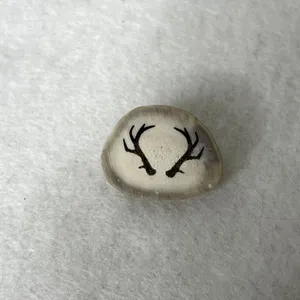 Handmade Real Deer Antler Engraved Pin thumbnail 2