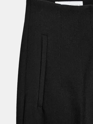 ZARA Black High Waist Front Seam Straight Leg Tailored Trousers Pants Size S thumbnail 13