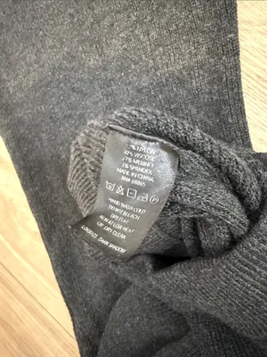 Le Ore Lodi ribbed knit flare pants side slit size medium Gray thumbnail 7