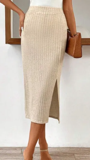 SheIn Clasi High Waist Split Thigh Skirt thumbnail 1