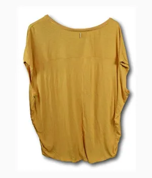 White House Black Market Jetsetter Mustard Tee XL V-Neck NWT thumbnail 3