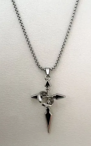 Cross Pendant Necklace for Men Women Streetwear Punk Hip Hop Unisex Style thumbnail 1