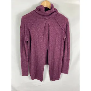 Free People Split Back Turtleneck in Plum Size XS thumbnail 6