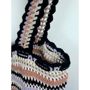 Ulla Johnson Zita Tank Honey Crochet Peplum Top Cotton Striped Multi Size P thumbnail 13