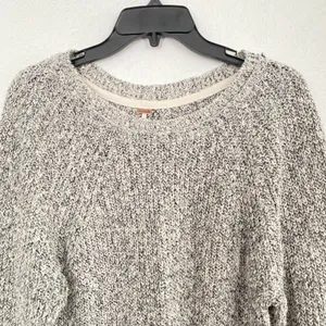 Free People Marled Knit Sweater Women Medium Relaxed Fit Crew‎ Neck Long Sleeve thumbnail 2