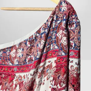 Free People Modern Nomad one-shoulder mini dress featuring a boho floral print thumbnail 8