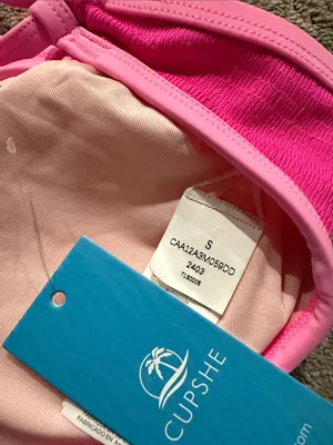 Cupshe Alegria Pink Cut Out Swim Bikini Top Size S thumbnail 5