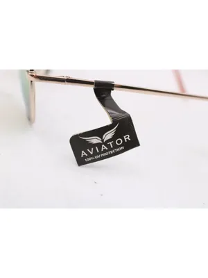 Aviator Sunglasses Gold Frame Mirrored Lenses UV400 Protection Black Pouch NEW thumbnail 7