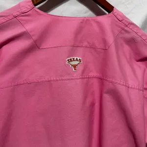 Landau Women Scrub Top XL Pink Texas Longhorns Medical Nurse Dental‎ Uniform thumbnail 4