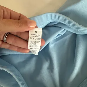**NWOT** Lahloya ComfortCloud Maternity Biker Shorts in Sky Blue thumbnail 7