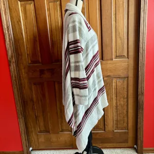 Torrid Cardigan Sweater Duster Women's size 2 2X Striped Open Draped Waterfall thumbnail 5