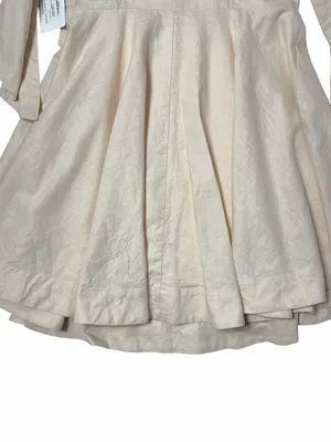 Mable Tan Beige Linen Blend A-line Mini Dress Womans S thumbnail 7