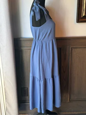 See You Monday light blue Tie-Shoulder Midi Dress large thumbnail 5