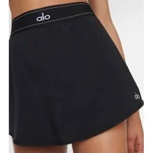 Alo Yoga Match Point Tennis Skirt Black Logo Elastic Skort Small W7158R thumbnail 3