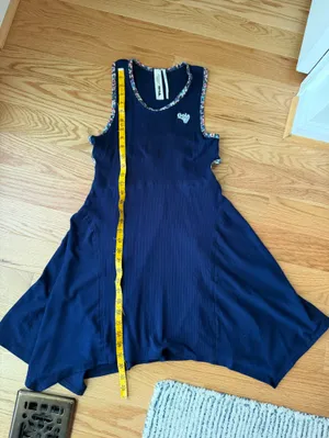 Gola x Anthropologie Sun’s Out Mini Dress Navy Floral Trim Athletic Dress Size M thumbnail 11