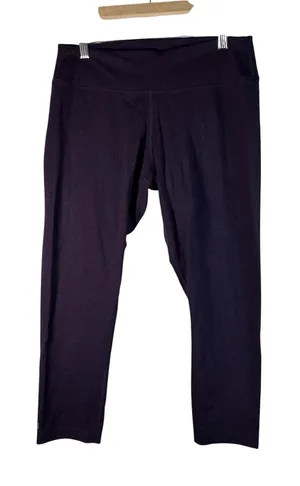 NOBULL Leggings High Rise Crop Heathered‎ Purple Large CrossFit Training Yoga L thumbnail 1