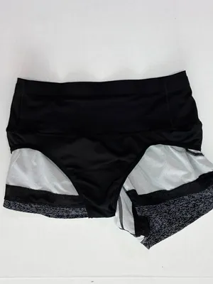 Lululemon Speckled Athletic Shorts - Size 4 - Black/White thumbnail 9