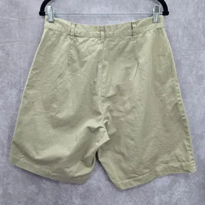 Real Comfort Tan Flat Front Bermuda Bottoms Cotton Pants Shorts‎ Plus 14 thumbnail 2