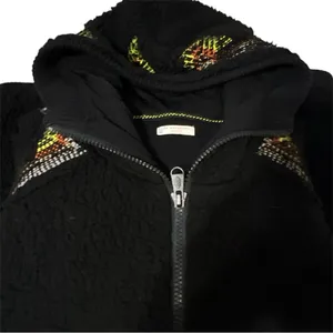 FP Movement by Free People Black Teddy Jacket with Patterned Sleeves thumbnail 6