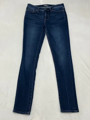 New York & Company Women's Dark Wash Skinny Jeans Size 8 thumbnail 1