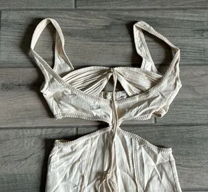Byclee cream cutout mini dress thumbnail 2