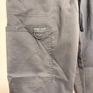 Cherokee Workwear Scrub Pants Women XS Petite Pewter Grey Cargo WW105P Nursing thumbnail 6