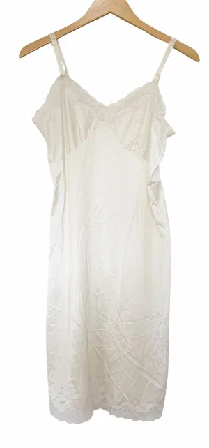 Vintage White Ivory Slip Dress Sz XS/S thumbnail 1