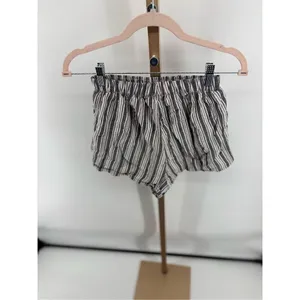 Brandy Melville Stripe Elastic Waist Cotton Shorts Small Black White thumbnail 6